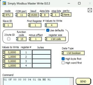 Modbus RTU mit ESP32 coilschreiben2